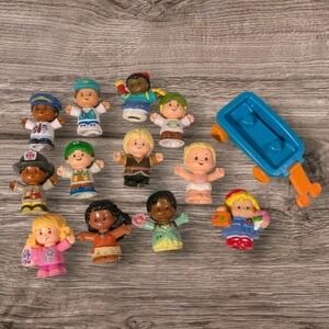 Fisher Price Little People Disney Moana Tiana Firefighter African American Lot